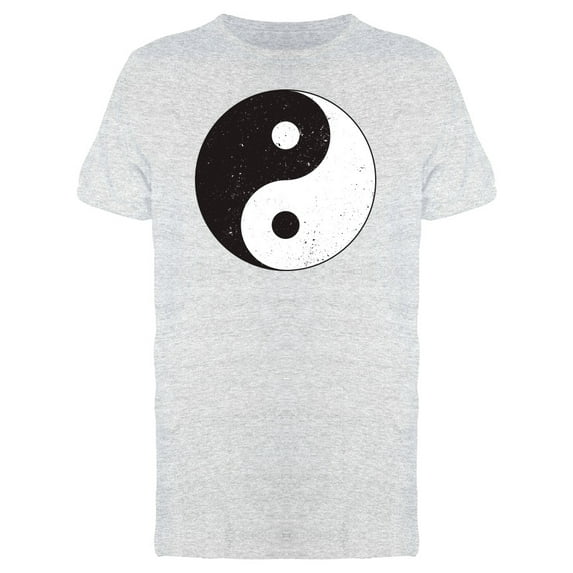 Yin Yang Grunge Logo T-Shirt Men -Image by Shutterstock, Male XX-Large