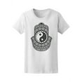 thumbnail image 1 of Yin Yang Hamsa Hand Mandala T-Shirt Women -Image by Shutterstock, Female XX-Large, 1 of 2