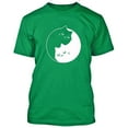 thumbnail image 1 of Yin Yang Kittens Printed Men's T-shirt Sweet Cats Tee Color Irish Green 2X-Large, 1 of 2