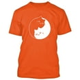 thumbnail image 1 of Yin Yang Kittens Printed Men's T-shirt Sweet Cats Tee Color Orange 2X-Large, 1 of 2