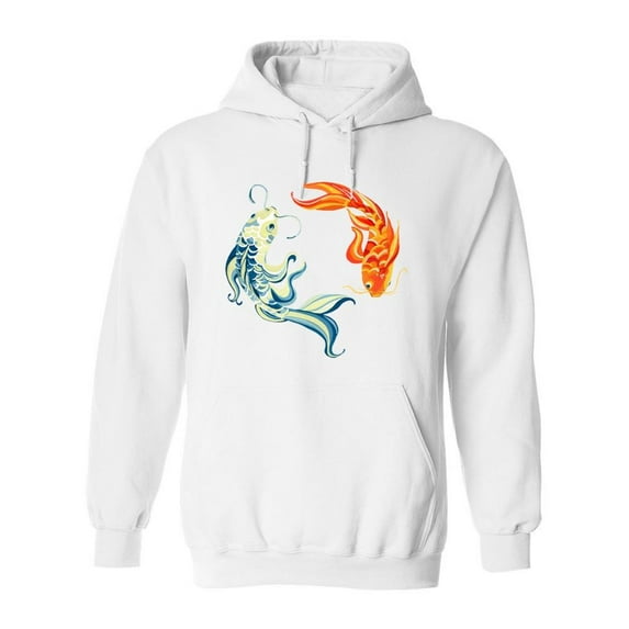 Yin Yang Koi Fish Hoodie Men -Image by Shutterstock, Male x-Large