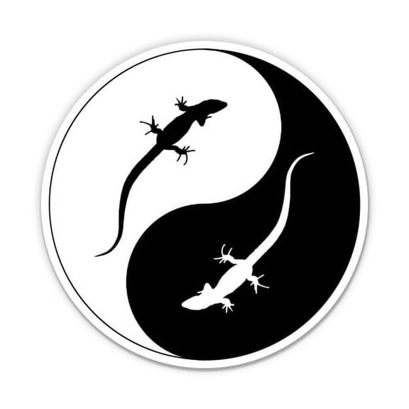 Yin Yang Lizards - 12" Vinyl Sticker Waterproof Decal