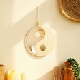 thumbnail image 1 of Yin Yang Mirror Wall Decor – Wooden Macrame Taiji Hanging Small Round Mirror Wall Home Decor for Living Room, Bedroom, or Meditation Space, 1 of 1
