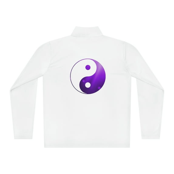 Yin-Yang - Purple - Unisex Quarter-Zip Pullover