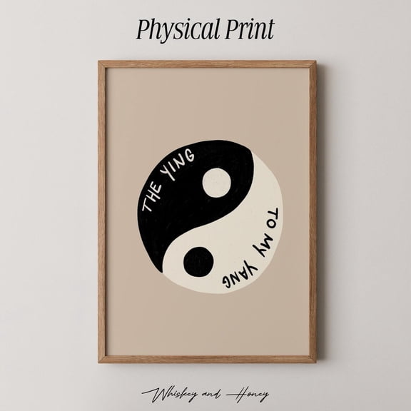 Yin Yang Retro Symbol Wall Art Trendy Home Decor