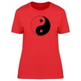 thumbnail image 1 of Yin Yang Silhouette T-Shirt Women -Image by Shutterstock, Female x-Large, 1 of 2