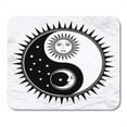 thumbnail image 1 of Yin Yang Symbol Sun Moon Faces Stars Abstract Occult and Mystic Sign Black White Spiritual of Feng Shui Mousepad Mouse Pad Mouse Mat 9x10 inch, 1 of 3