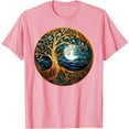 thumbnail image 1 of Yin Yang Tree of Life Fullmoon Unisex T-Shirt for Men Women Kids Toddler,Light Pink Color,Size 2XL, 1 of 5