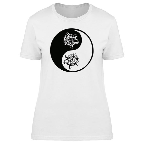Yin Yang Turtle T-Shirt Women -Image by Shutterstock, Female XX-Large