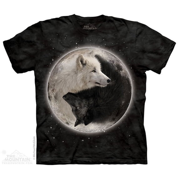 Yin Yang Wolves T-Shirt by The Mountain - Adult & Youth Sizes (XXX-Large)