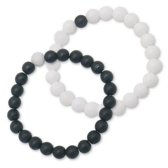 Yin and Yang Black and White Healing stone bracelet