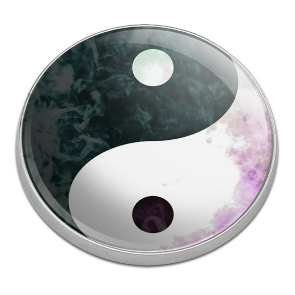 Yin and Yang Chinese Duality Watercolor Symbol Golfing Premium Metal Golf Ball Marker
