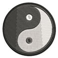 thumbnail image 1 of Yin and Yang Symbol Applique Multi-Color Embroidered Hook & Loop Patch - 2.5 Inch Small, 1 of 5