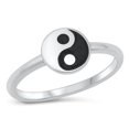 thumbnail image 1 of Yin and Yang Taoism Daoism Ring .925 Sterling Silver Band Jewelry Female Male Unisex Size 6, 1 of 4