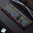 thumbnail image 1 of YinDiao Caller Mechanical Keyboard 104 Keys Green Axis Backlit Office E-sports Game Keyboard Wired USB Desktop Computer Notebook Universal, 1 of 8