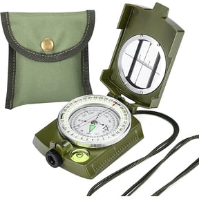 YinFire Military Sighting Compass Survival with Carrying Bag, Compass for Hiking,Waterproof and Shakeproof, Army Green