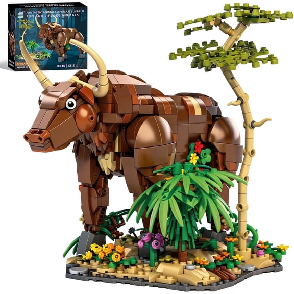 Yincuntons Cow Building Set Compatible with Lego Animal Desktop Decor Creative Collectible for Adults 1210pcs