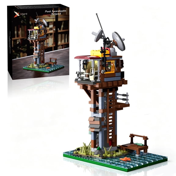 Yincuntons Apocalyptic Outpost Building Set Compatible with Lego Tower Model Desktop Decor for Adults