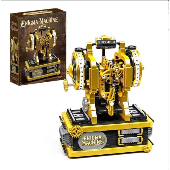 Yincuntons Cipher Machine Building Set Compatible with Lego Retro Tech Model Desktop Decor for Adult
