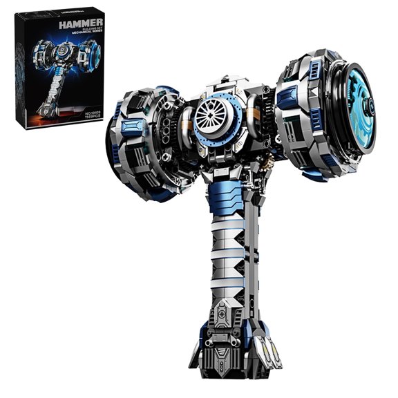 Yincuntons Mechanical Hammer Building Set Compatible with Lego Tech Weapon Model Desktop Decor for Adult 1149pcs
