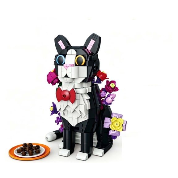 Yincuntons Tuxedo Cat Building Set Compatible with Lego Car Model Collection Home Decor for Cat Lovers 748pcs