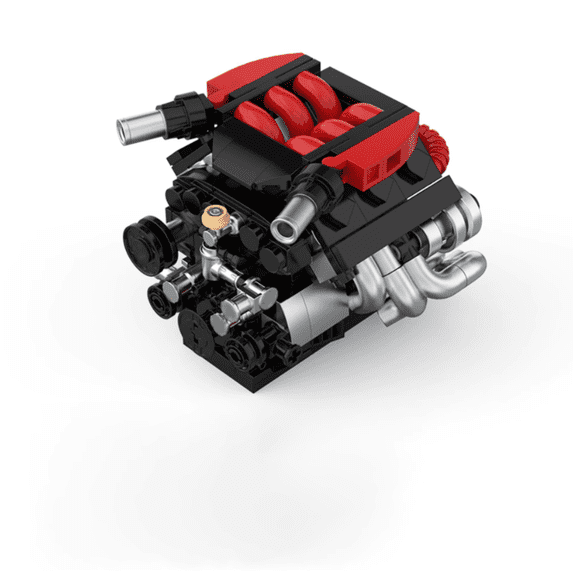 Yincuntons VR38 Engine Building Set Compatible with Lego Mini Car Motor Model Desktop Decor Creative Collectible for Adults