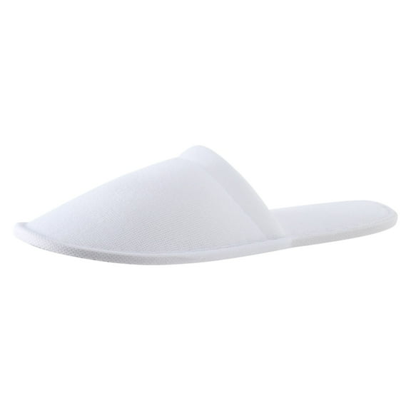 Yindaity 1 Pairs Fabric Packed Disposable Hotel Cotton Slippers Adult Men Women (White1,9)