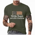 thumbnail image 1 of Yindaity American Flag Shirts for Men USA Independence 250th Anniversary 1776 2026 Patriotic Eagle T-Shirt(Green,2XL), 1 of 9