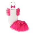 thumbnail image 1 of Yindaity Baby Bodysuit Baby-girls Short-sleeve Onesies Bodysuits Hot Pink,0-3 Months, 1 of 9