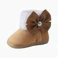 thumbnail image 1 of Yindaity Baby Booties Unisex Baby Cotton Booties Non-Slip Sole for Toddler Boys Girls Winter Warm Fleece Cozy Socks Shoes(Khaki,4.5), 1 of 8