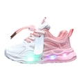 thumbnail image 1 of Yindaity Baby Boy Shoes Light Up Shoes Kids Soft Flashing Led Sneakers Cute Breathable Boys' Athletic Shoes(Pink,9), 1 of 5