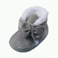 thumbnail image 1 of Yindaity Baby Cowboy Boots Unisex Warm Fur Lining Soft Boots Baby Winter Ankle Non-Slip Rubber Texture Sole Toddler Winter Snow Crib Shoes(Grey,4), 1 of 9