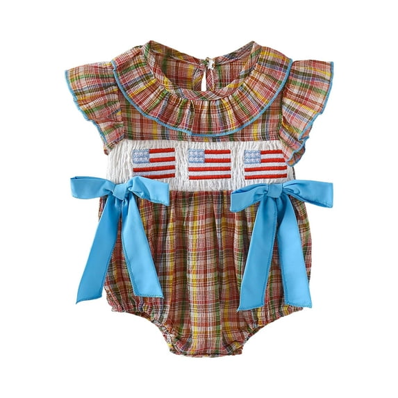 Yindaity Baby Girl Clothes Baby Bodysuits, Flexy Short Sleeve for Boys & Girls Brown,0-3 Months