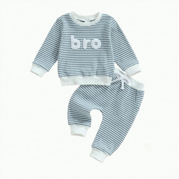 Yindaity Baby Outfits Boy Toddler Baby Boy Fall Winter Clothes Graphic Long Sleeve Sweatshirt Pullover Tops   Joggers Pants Outfit Set 9 Month Baby Boy Clothes(Blue,6-12 Months)