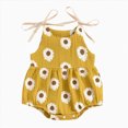 thumbnail image 1 of Yindaity Baby Rompers Girl Baby Girl Summer Clothes Newborn Outfit Ruffle Romper Infant Baby Dress Solid Cute Outfits Girls(Yellow,3-6 Months), 1 of 4