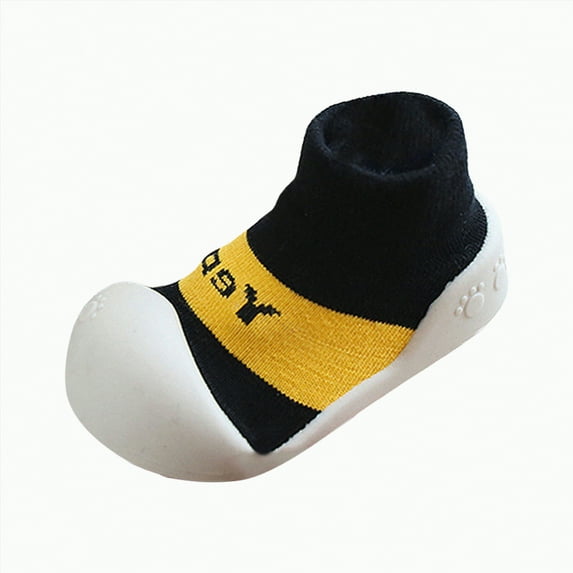 Yindaity Baby Shoes Boy Baby Sock Shoes Toddler Walking Shoes Non-Slip Slippers Soft Rubber Sole Sneakers for Baby Boys Girls(Yellow,12.89)