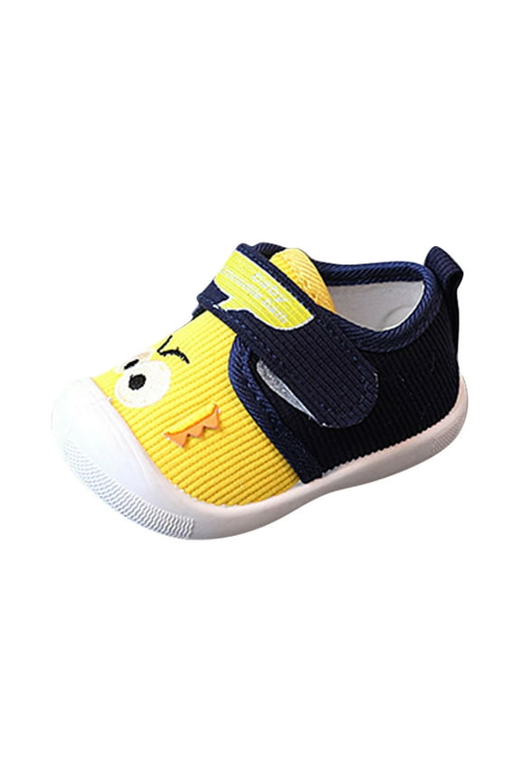Baby Sneakers Girls Baby Girls Boys Shoes Canvas Shoes Casual Sneakers for First Walkers (Yellow,12-15Months)