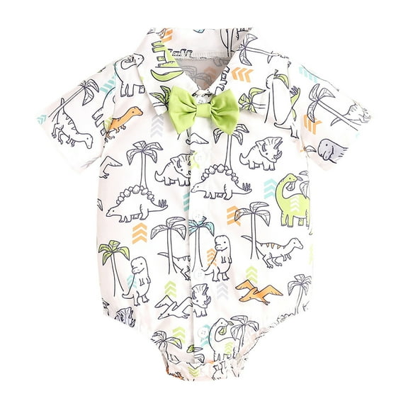 Yindaity Baby Stuff Baby Girl Puff Sleeve Graphic Bodysuit White,