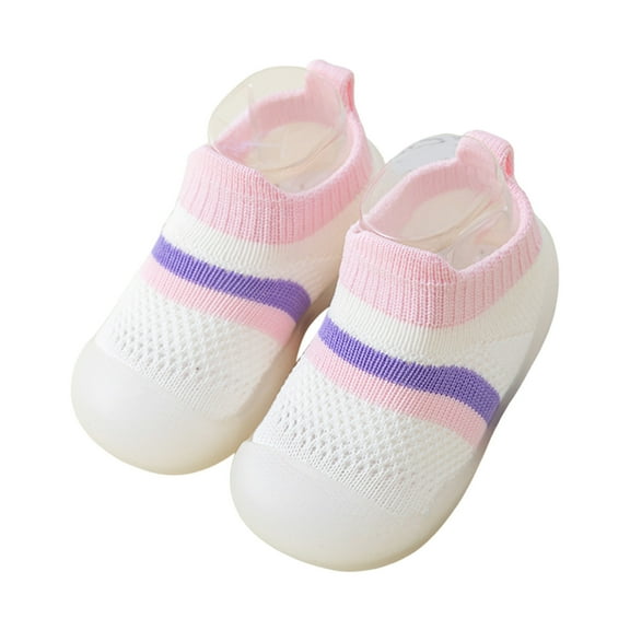 Yindaity Baby Walking Shoes Baby Shoes Boys Girls First Walking Shoes Non-Slip Toddler Shoes Breathable Sneakers Shoes Crib Shoes (Pink,18-24 Months)