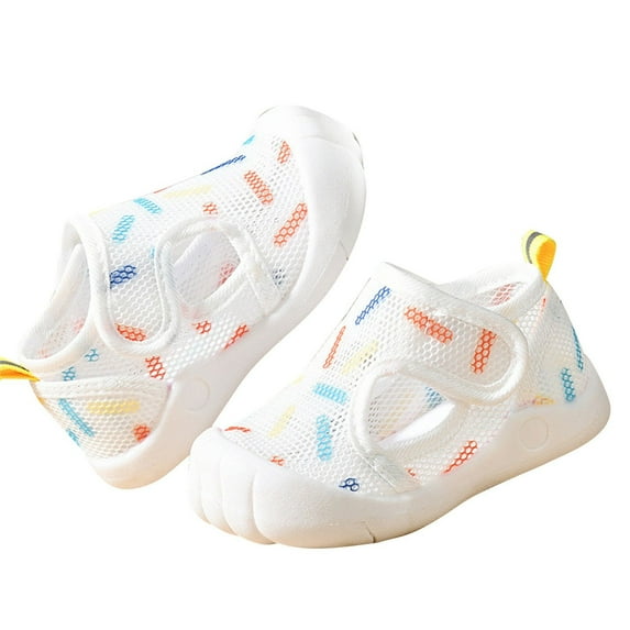 Yindaity Baby Walking Shoes Sandals Slippers Closed Toe Infant First Walker Shoes Summer Crib Shoes (Beige,18-24 Months)
