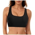 thumbnail image 1 of Yindaity Bikini Swim Top Women Sports Bra Bikini Tops Scoop Neck Bathing Suits Top Padded Swim Crop Tops Only (Black,S), 1 of 6