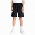 thumbnail image 1 of Yindaity Boy Short Boys and Toddlers' Uniform Woven Flat-Front Shorts(Black,4-5 Years), 1 of 5