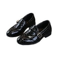 thumbnail image 1 of Yindaity Boy's Casual Dress Oxford Comfort Uniform Formal Sneaker Shoes(Black,13), 1 of 9