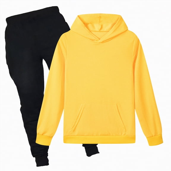 Yindaity Boys' Fashion Toddler Boy Clothes Long Sleeve Hoodie Sweatsuits Tops and Pants 2Pcs Boys Fall Winter Outfits Set