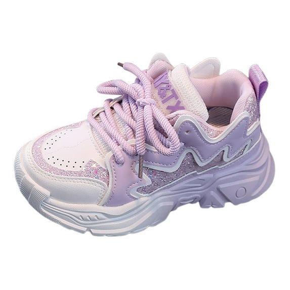 Yindaity Boys Girls Shoes Tennis Running Sports Athletic Lightweight Breathable Sneakers For Little/Big Kids Kids Hiking Shoes Purple,3-3.5 Years