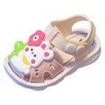 thumbnail image 1 of Yindaity Boys Girls Summer Sandals Cartoon Sandals Closed Toe Slip Rubber Sole Toddler First Fashion Baby Pink,4, 1 of 6