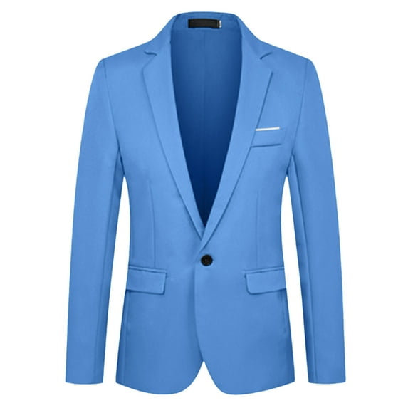 Yindaity Boys Jackets Kids Lapel Buckle Suit Fashion Formal Speech Performance Clothing Dark Blue,11-12 Years