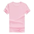 thumbnail image 1 of Yindaity Boys Shirts Toddler Kids Girls Boys Short Sleeve Basic T Shirt Casual Summer Tees Shirt (Pink,4-5 Years), 1 of 6