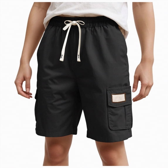 Yindaity Boys' Shorts Boys Boys' Coastline Pull-on Chino Shorts(Black,4-5 Years)