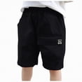 thumbnail image 1 of Yindaity Boys' Shorts Toddler Boy Shorts Boys Cotton Short Soft Baby Casual Shorts with Drawstring(Dark Gray,5-6 Years), 1 of 6
